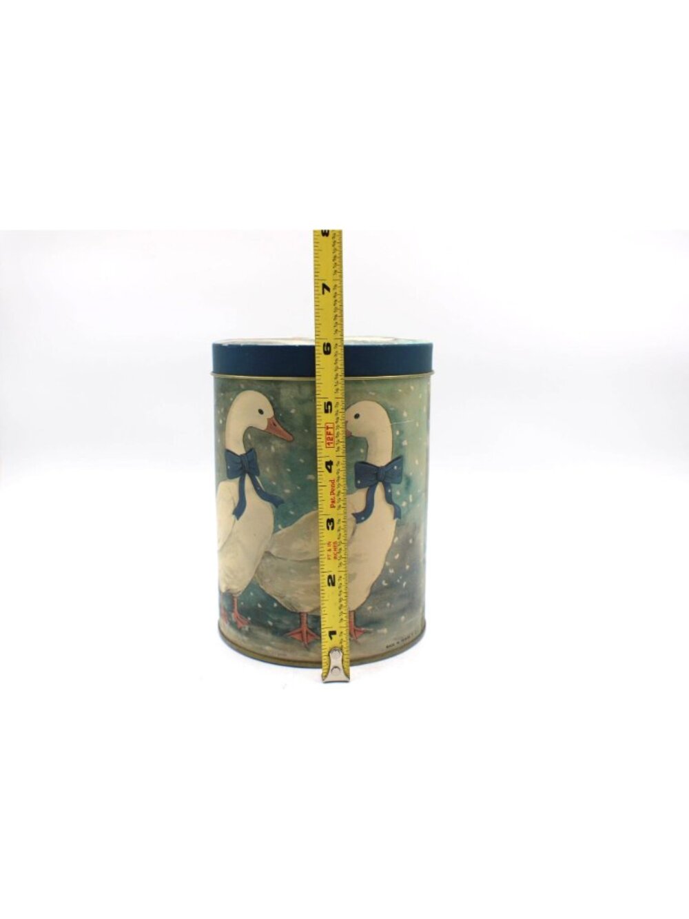 Geese Vintage Metal Tin Canister Matching Lid Farmhouse 6" Replacement Nesting - Picture 8 of 8